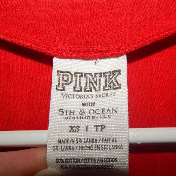 VICTORIA'S SECRET PINK with 5TH & OCEAN CLOTHING St. Louis Cardinals sequin tee - Picture 5 of 5